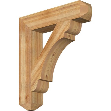 Olympic Craftsman Rough Sawn Bracket, Western Red Cedar, 6W X 30D X 34H